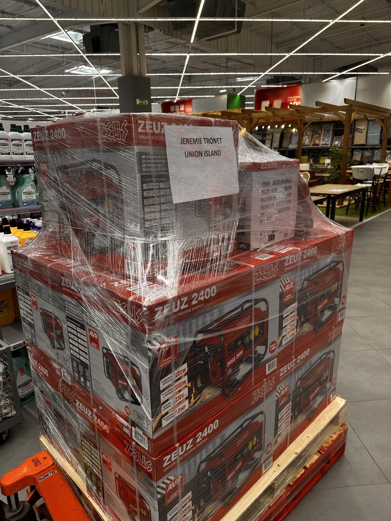 Generators and power supplies staged for Union Island relief